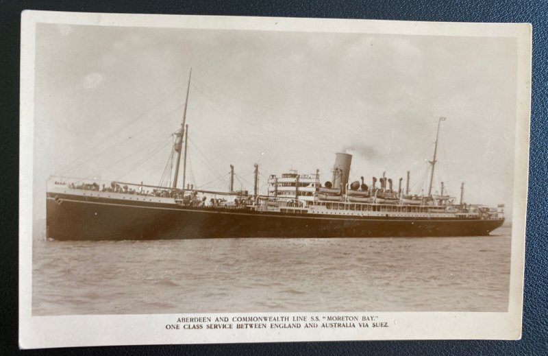 Mint Real Picture Postcard Aberdeen & Commonwealth Line SS Moreton Bay