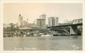 Ellis 1930s Skyline Tacoma Washington RPPC real photo postcard 1311