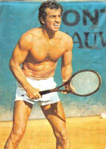 C0095 playing tennis sport jean paul belmondo  actor movie star