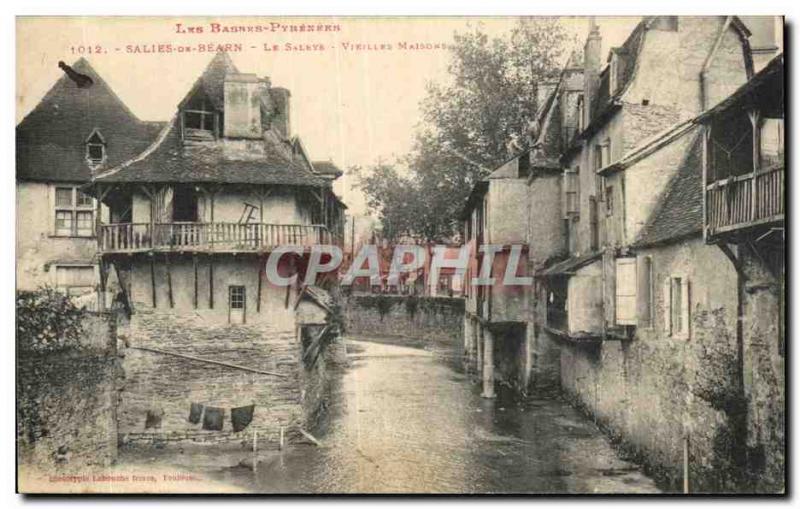 Old Postcard Salies de Béarn The Saleys Old Houses