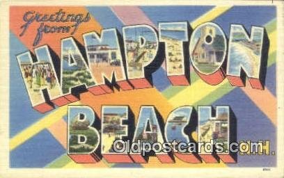 Hampton Beach, NH, USA Large Letter Town Unused 