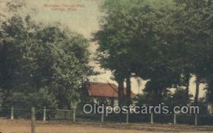 Central Park, Lawton, MI, Michigan, USA Train Railroad Station Depot 1910 lig...