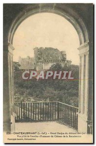 Old Postcard Chateaubriant Loire Inf Grand Chateau Donjon