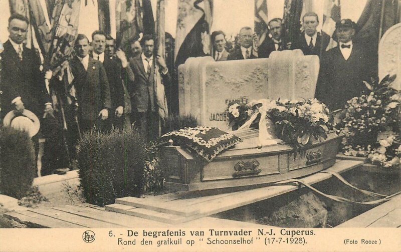 Belgium de begrafenis van Turnvader N.J. Cuperus burial funeral