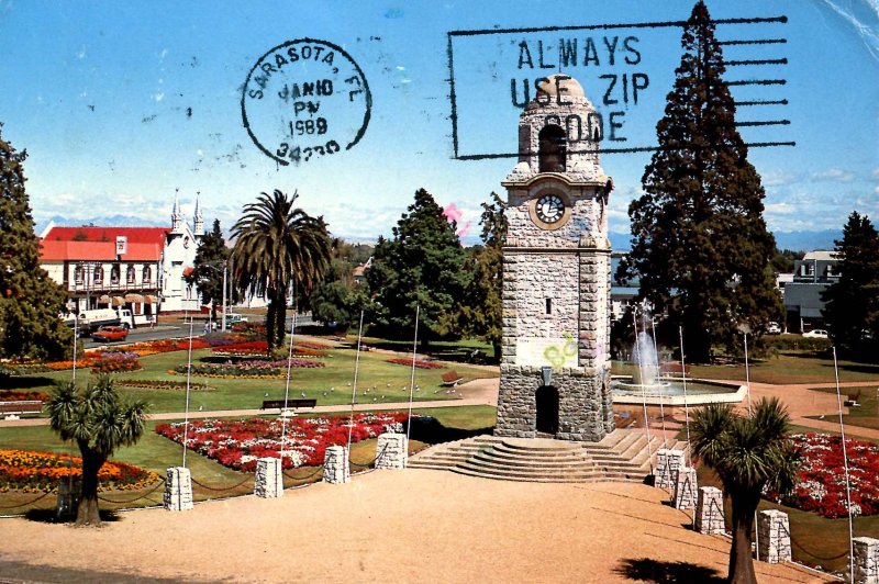 New Zealand - Blenheim. Seymour Square Gardens Clock Tower