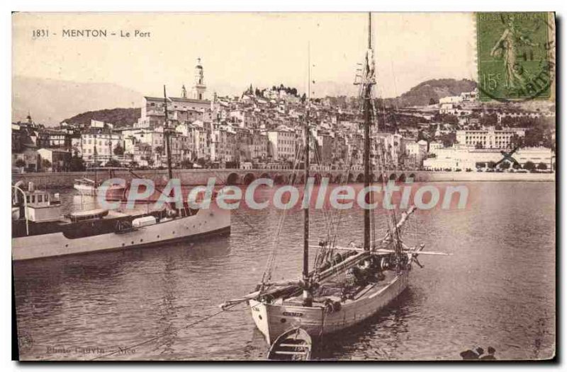 Postcard Old Port Menton