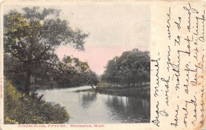 Rochester Minnesota 1906 Postcard Zumbro River Fifth Street