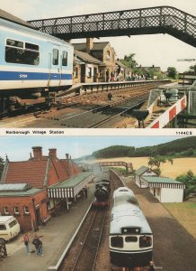 Narborough Train Station Leicester 1970 Reopening Postcard