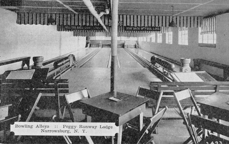 Narrowsburg New York Peggy Runway Lodge Bowling Alley Vintage Postcard JJ658885