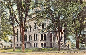 AUGUSTA MAINE COUNTY JAIL POSTCARD 1915