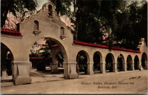 Vtg Riverside California CA Mission Arches Glenwood Mission Inn Postcard