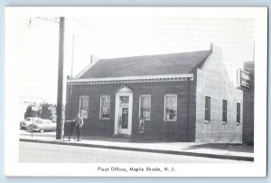 c1940 Maple Shade New Jersey NJ Vintage Postcard Post Office Building Entrance
