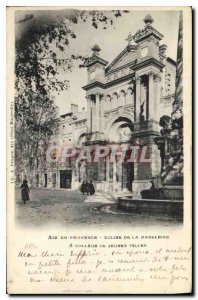 Old Postcard Aix en Provence Madeleine Church and college girls