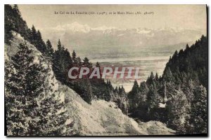 Old Postcard The Col de la Fancille and Mont Blanc