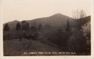 Postcard RPPC Mt Liberty from Indian Head White Mts NH