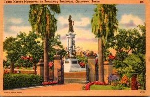 Texas Galveston Texas Heroes' Monument On Broadway Boulevard