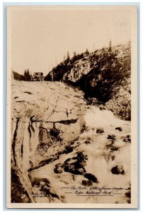 c1920's The Falls Kiekinghorse Canyon Yoho Park Canada RPPC Photo Postcard