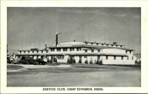 Vtg Postcard 1940s Hamonds Pub - Service Club - Camp Edwards  Massachusetts