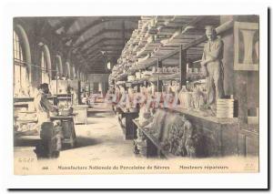 Old Postcard Sevres Manufacture de Sevres (porcelain) Molders repairers (crafts)