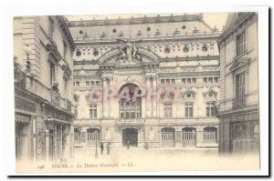 Tours Old Postcard Municipal Theater