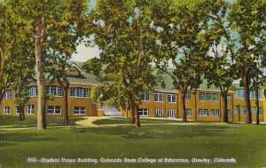 Postcard Student Union Building Colorado State College Education Greeley CO