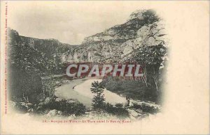 Old Postcard Gorges du Tarn Tarn before Not Souci (map 1900)