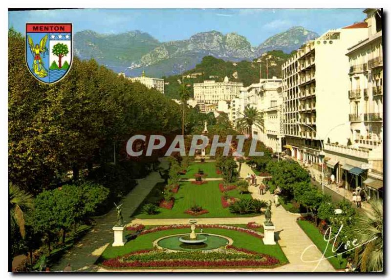 Modern Postcard Menton Alpes Maritimes Gardens Bioves