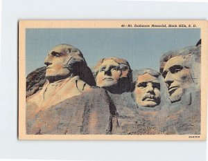 Postcard Mt. Rushmore Memorial Black Hills South Dakota USA