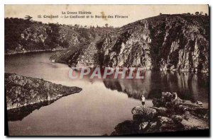 Postcard Old Creuse Crozant Illustree The Confluence and the Rock of Spinners