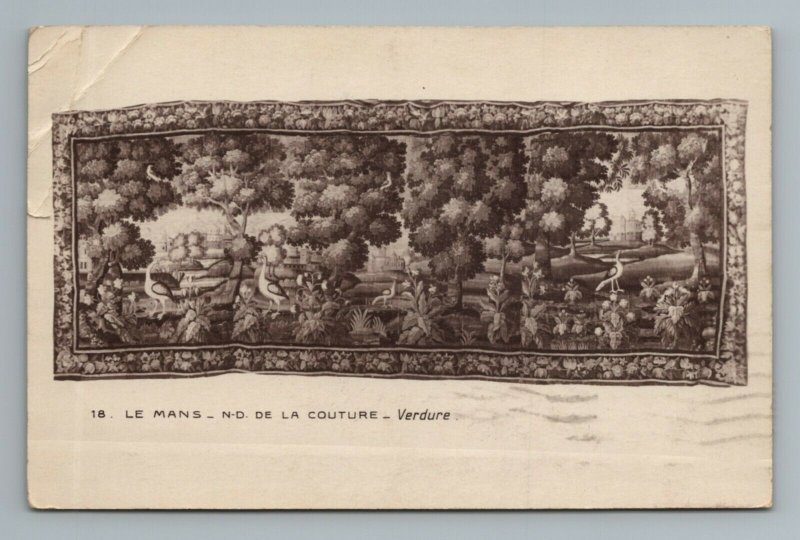 Le Mans Couture Verdure Art Vintage Postcard 