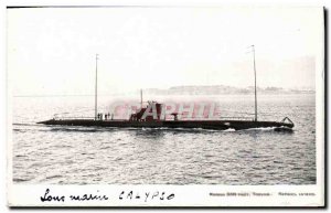 Postcard Old Boat Submarine Calypso