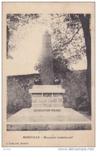 MORIVILLE, Monument commemoratif, Souscription Publique, France, 10-20s