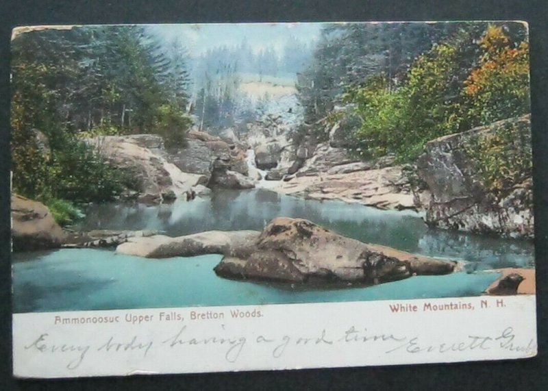 Ammonoosuc Upper Falls Bretton Woods NH 1910 New England News Co 5906 UDB