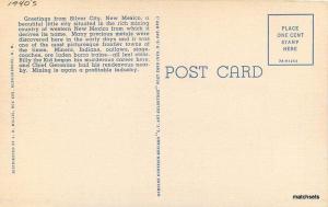 1940s Large letters multi View Silver City New Mexico Teich linen postcard 5686