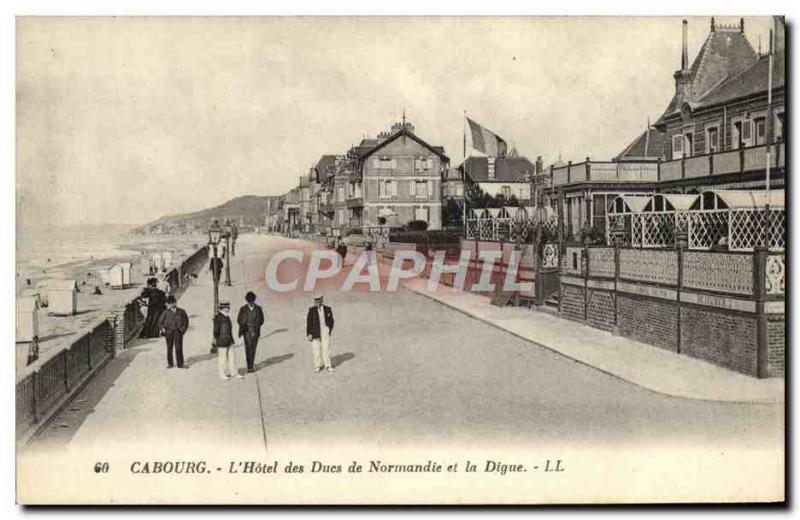 Old Postcard Cabourg L & # 39Hotel Dukes of Normandy