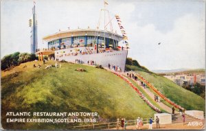 Atlantic Restaurant and Tower Empire Exhibition Scotland 1938 Postcard E94