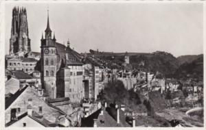 Switzerland Fribourg Panorama Real Photo