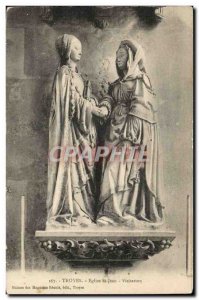 Old Postcard Troyes Eglise Saint Jean Visitation