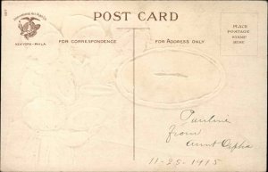 Christmas Pumpkin Pie Cute Kids Ellen Clapsaddle  c1910 Postcard