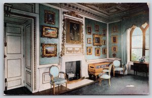 TUCK~Fireplace @ Warwick Castle State Boudoir~Vintage Postcard
