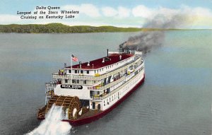 Delta Queen, largest of the sternwheeler's KY Lake, USA River Boat Unused 