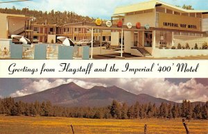 FLAGSTAFF, AZ Arizona   IMPERIAL 400 MOTEL  Roadside  1965 Chrome Postcard