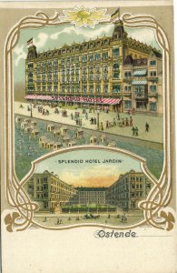 PC BELGIUM, OSTENDE, SPLENDID HOTEL JARDIN, Vintage Postcard (b30088)