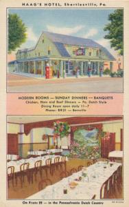 Haag's Hotel Restaurant & Banquet Hall Shartlesville PA Pennsylvania Roadside