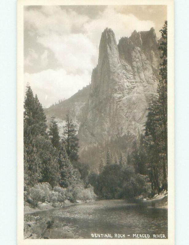 Pre-1949 rppc NICE VIEW Yosemite National Park - By Stockton & Modesto CA i9745