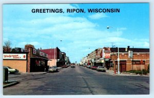 RIPON, Wisconsin WI ~ Walgreens WATSON STREET Scene ~Fond du Lac County Postcard