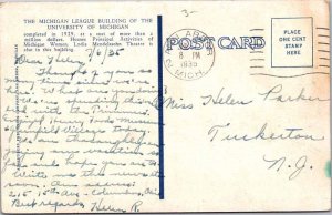 Postcard SCHOOL SCENE Ann Arbor Michigan MI AM0873