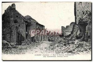 Old Postcard Albert Street Amiens Army