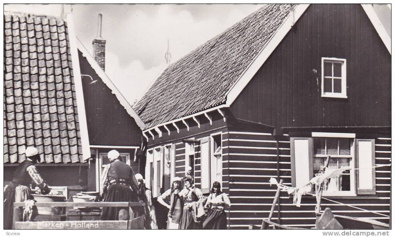 RP, Woman Washing Clothes, Marken (North Holland), Netherlands, 1920-1940s