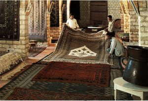 HANDCRAFTED CONTINENTAL SIZE POSTCARD ZARBIA CARPET HOUSE KAIROUAN TUNESIA